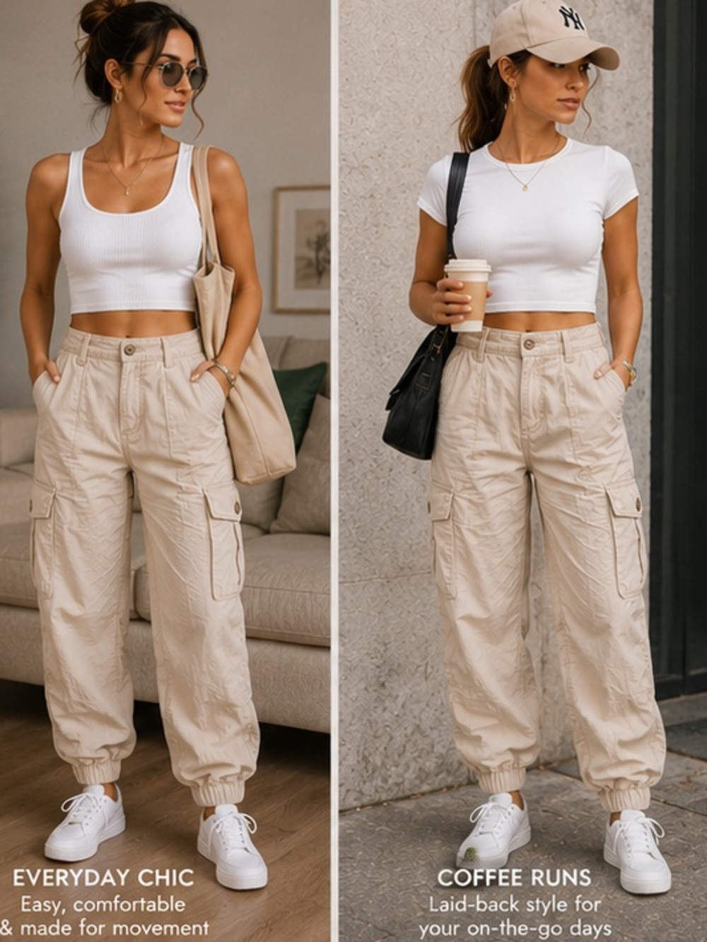 🍄‍🟫 Ardene Lightweight Utility Cargo Pants — Size M